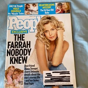 People magazine. Farrah Fawcett. 2009 Final days
